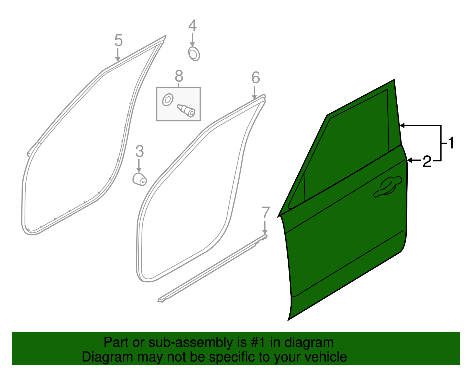 Door Shell - Kia (76004-B2011)