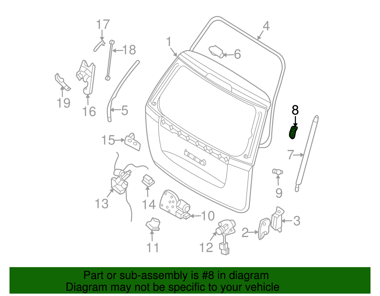 Support Cylinder Bracket - Kia (81772-4D000)