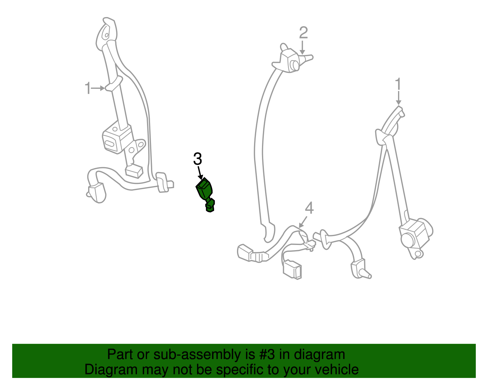 Outer Buckle - Kia (89840-4D560CS)