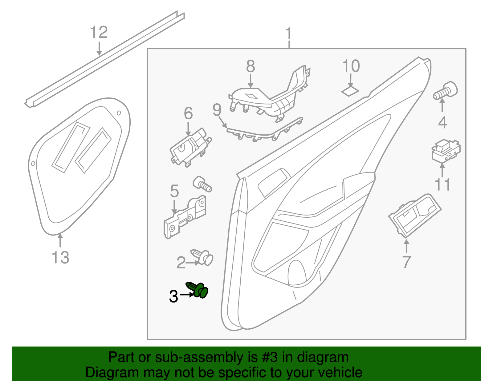 Door Trim Panel Upper Clip - Kia (82315 27000)