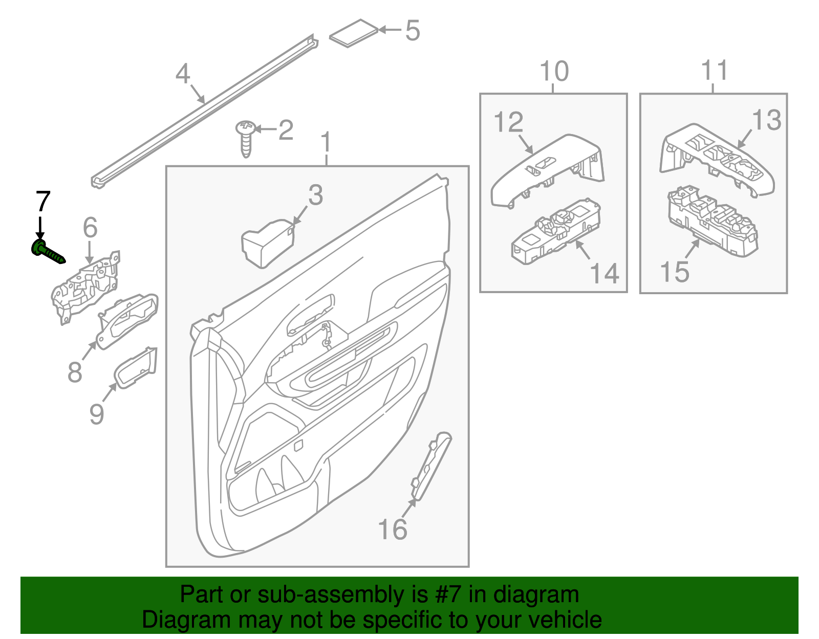 Door Trim Panel Screw - Kia (12493-04123)