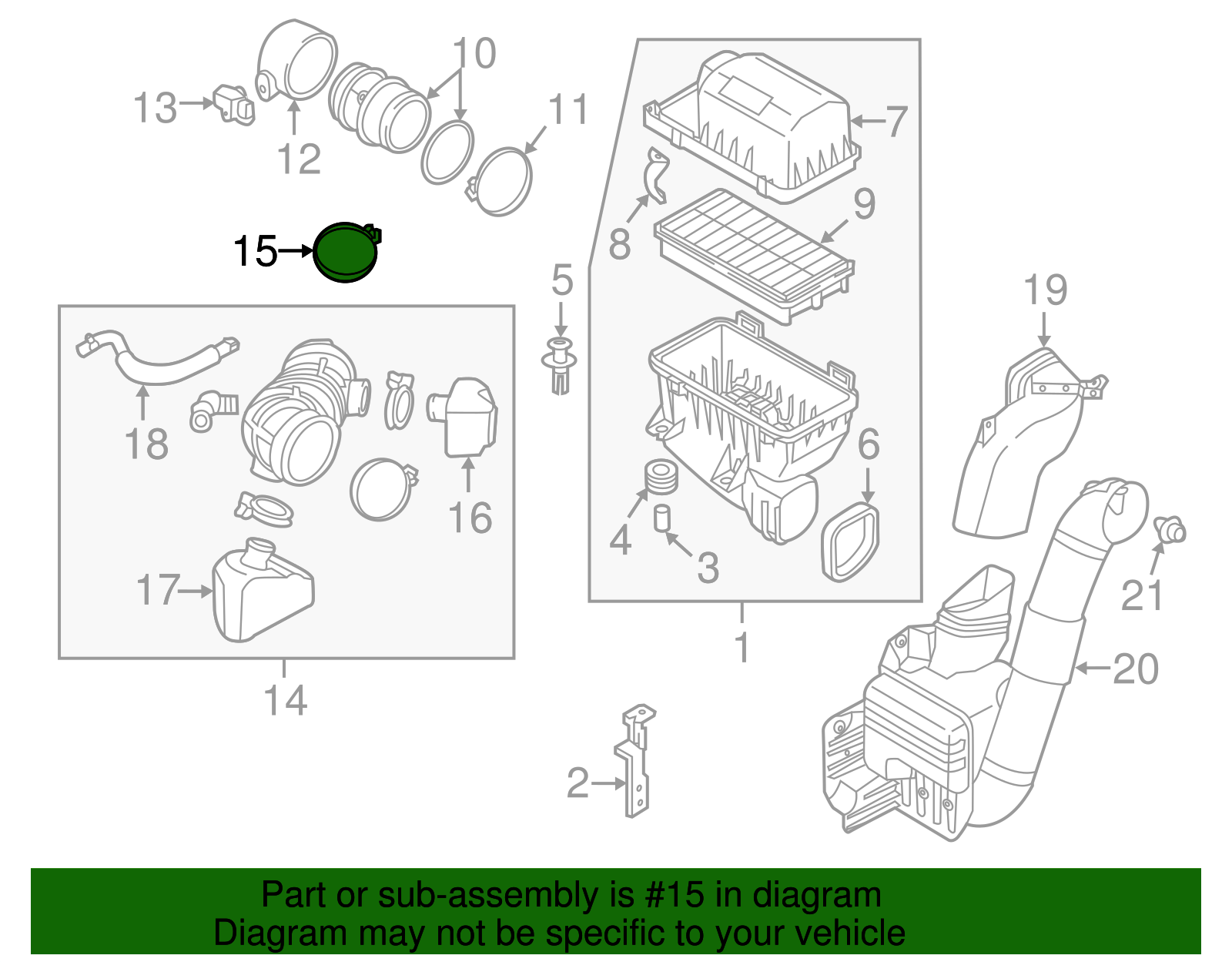 Intake Hose Clamp - Kia (14711-45006B)