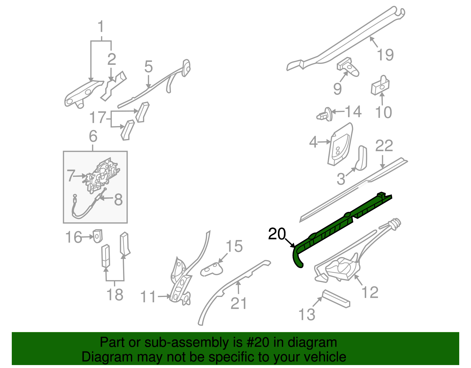Center Rail - Kia (83910-4D000)