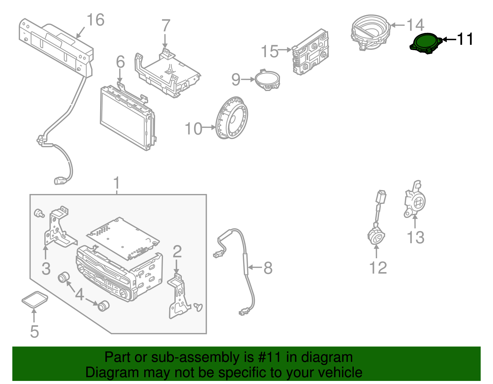 Pkg Tray Speaker - Kia (96350-3L300)