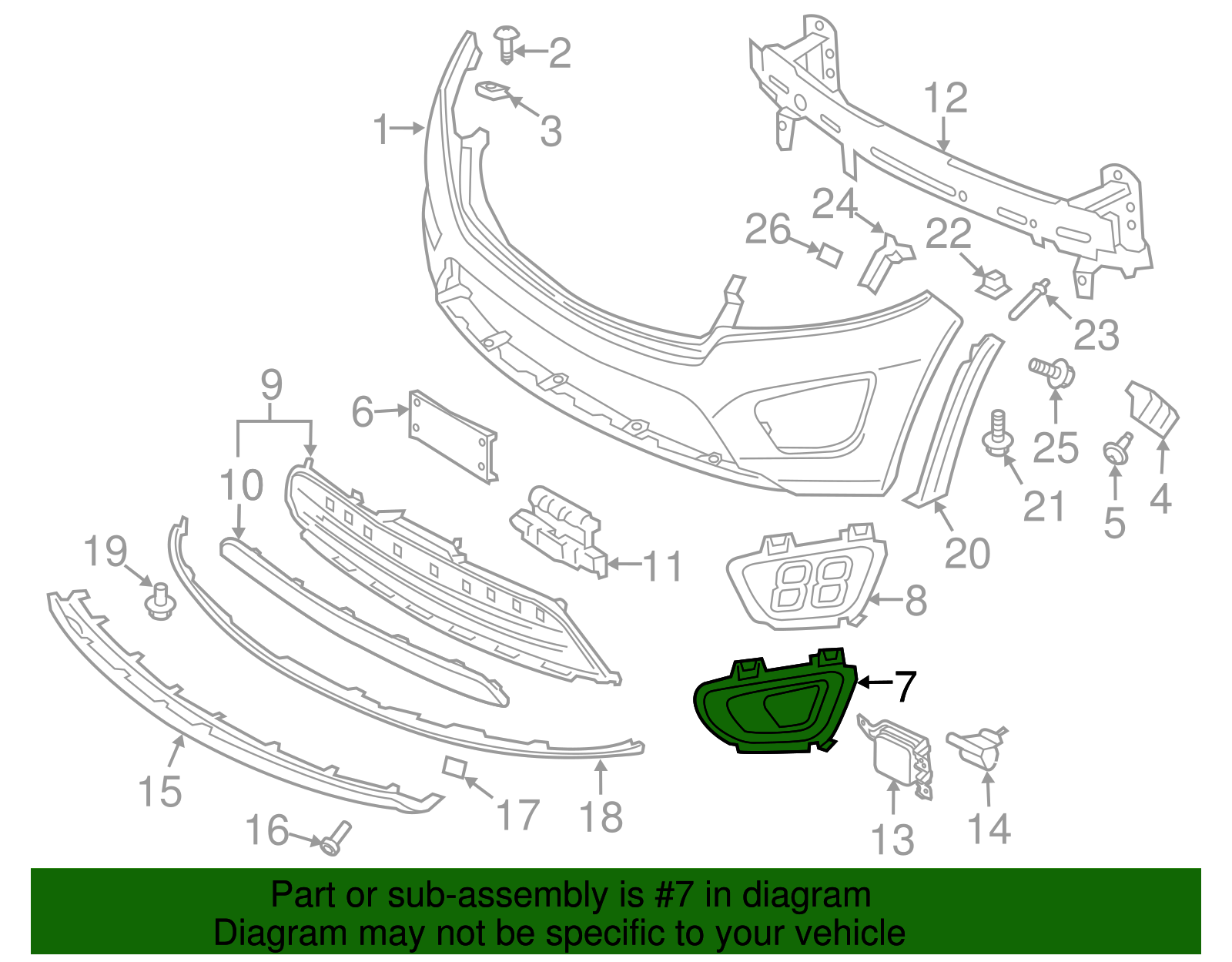 Fog Lamp Bezel - Kia (86525 C6200)