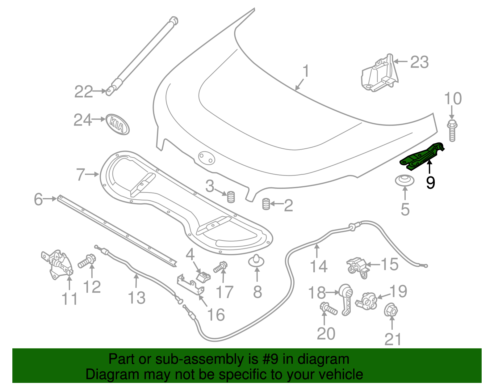 Hinge - Kia (79110-B2000)