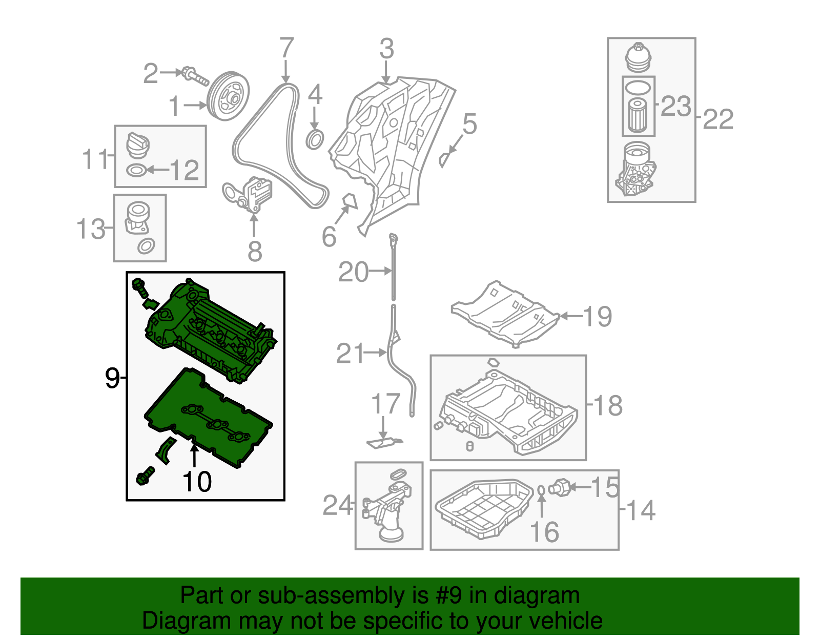 Valve Cover - Kia (22420-3C170)