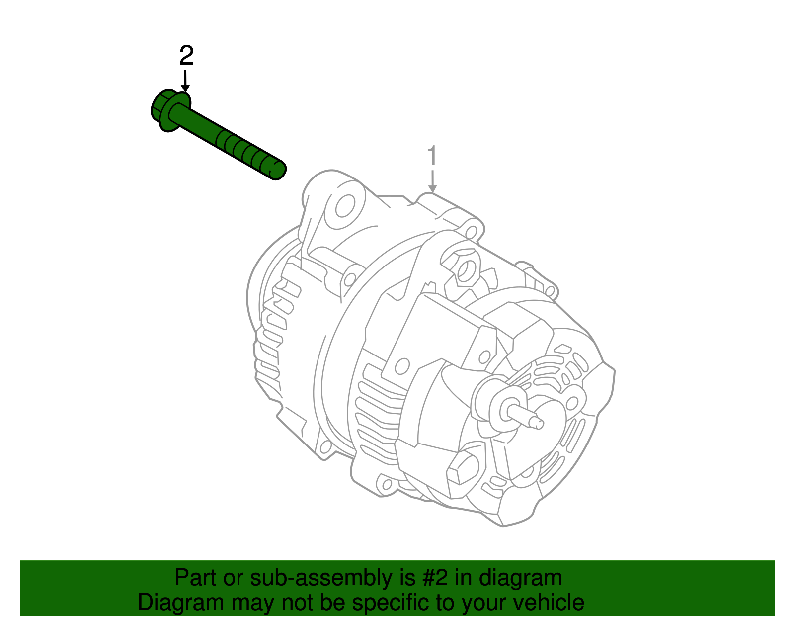 Alternator Mount Bolt - Kia (37451-3C000)