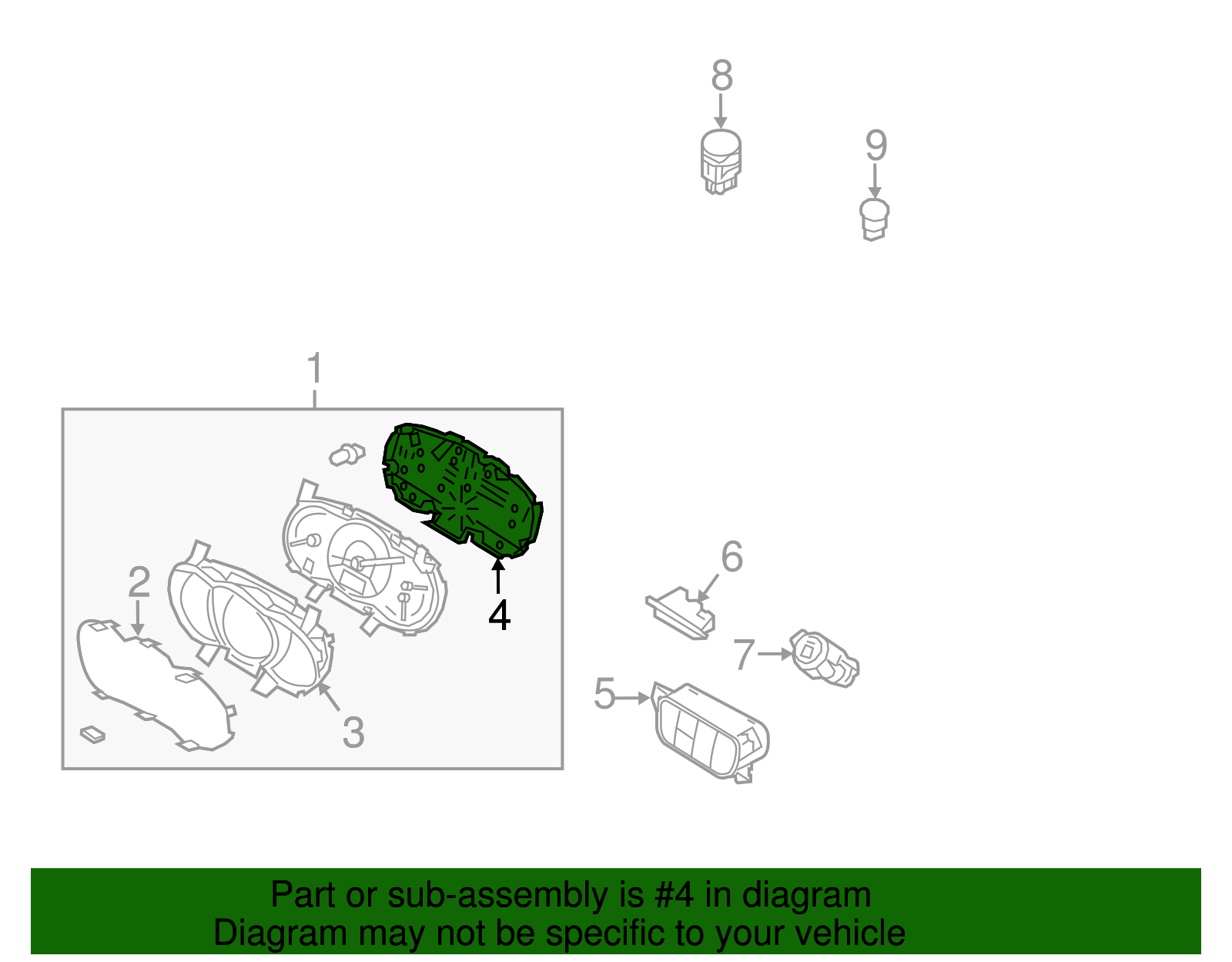 Cluster Cover - Kia (94365-C6100)