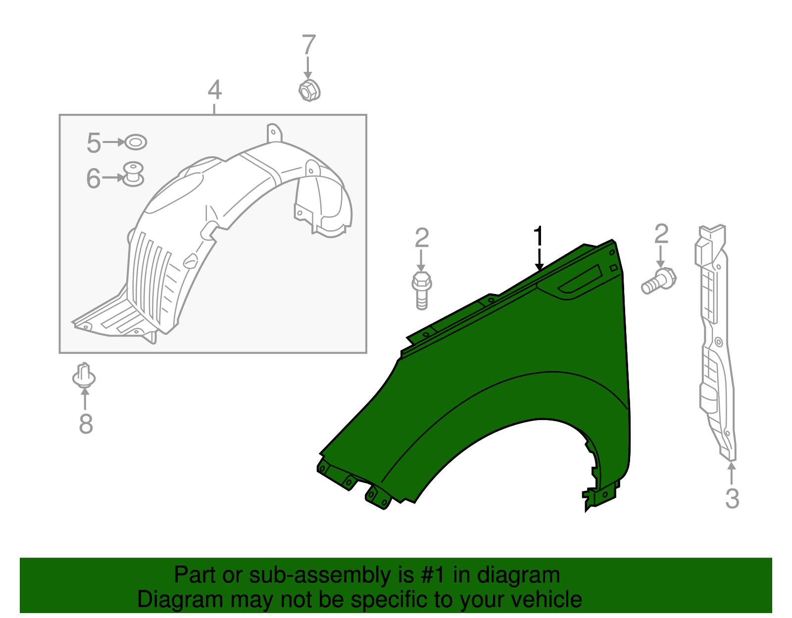 Fender - Kia (66321-B2000)
