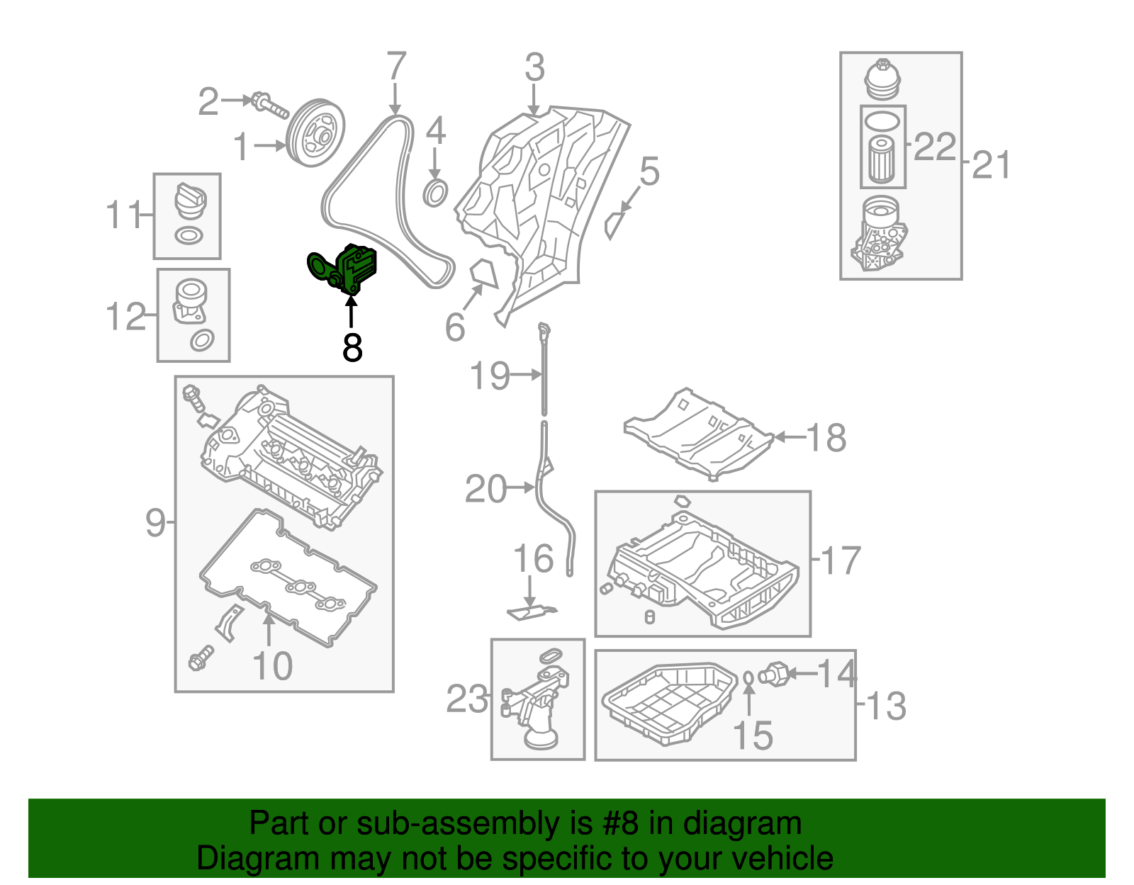 Tensioner Arm - Kia (24820-3CGA3)