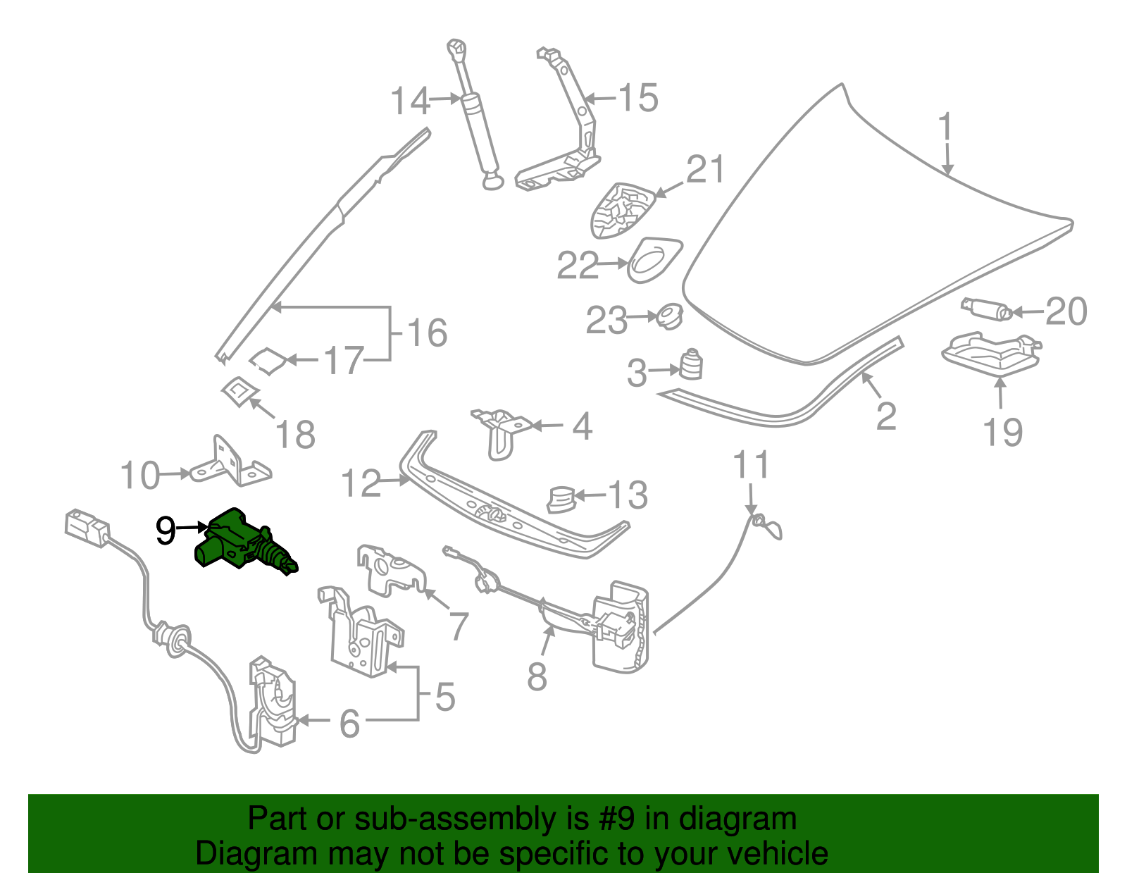 Hood Release Handle - Porsche (997-624-119-00)