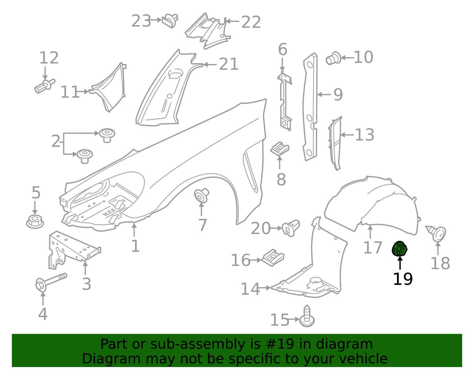 Wheelhouse Liner Nut - Porsche (N-912-428-01)