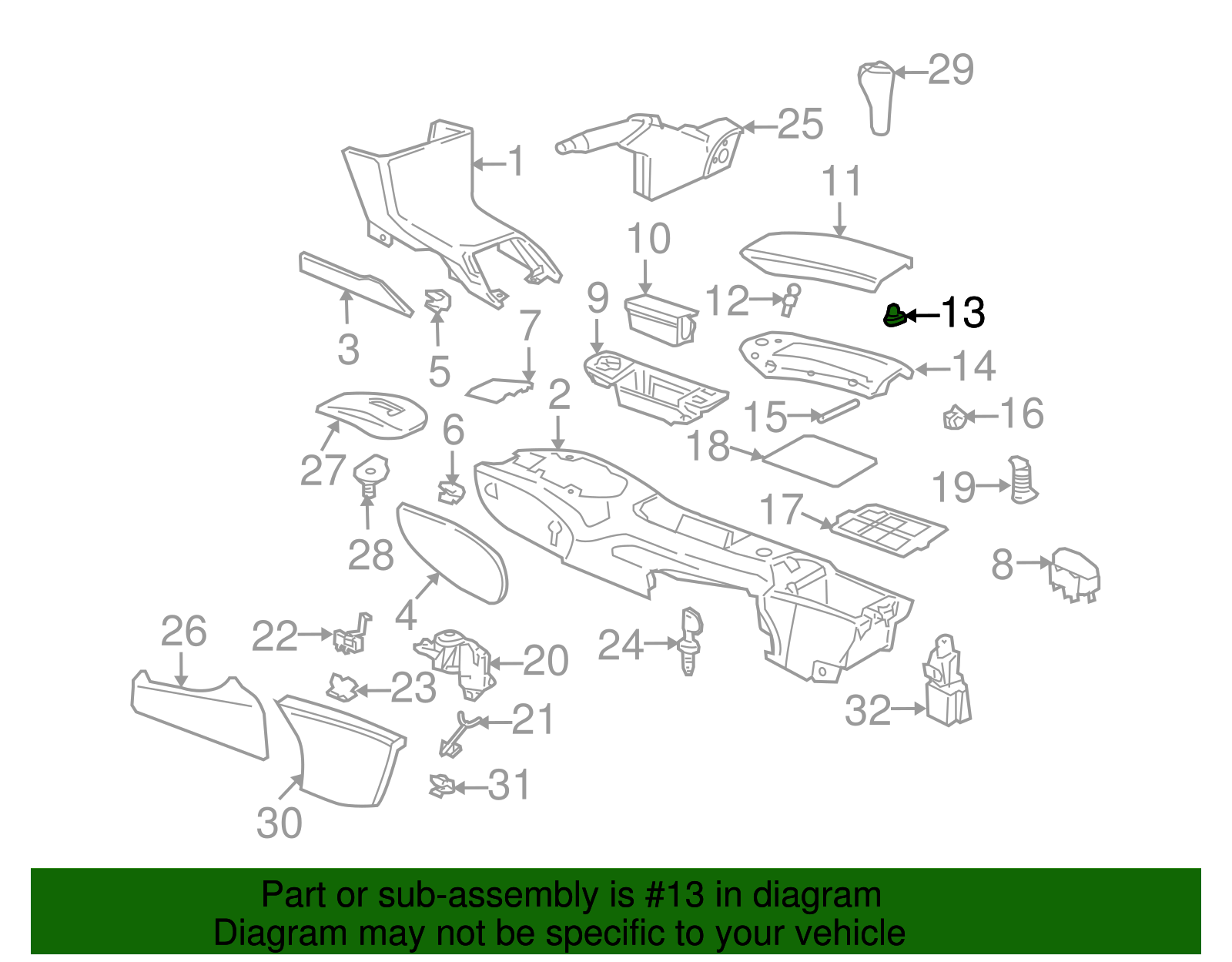 Armrest Cover Nut - Porsche (999-920-017-40)