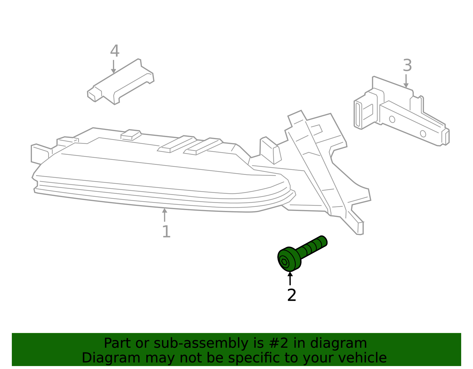 Daytime Run Lamp Screw - Porsche (N-104-734-02)