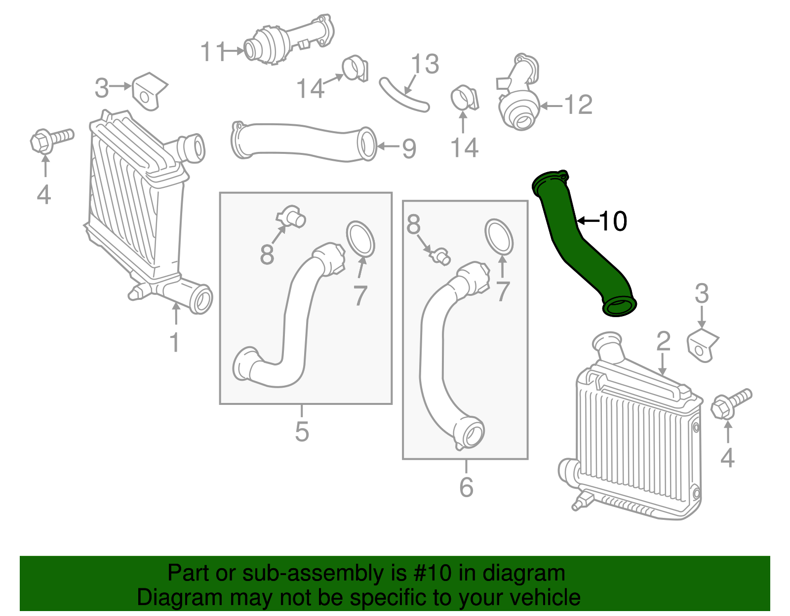 Inter-Cooler Hose - Porsche (971-145-709-AK)
