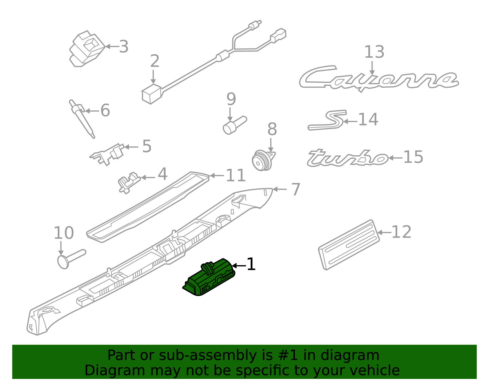 Lift-Gate Latch Release Switch - Porsche (PAB-827-566)