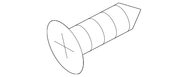 License Bracket Screw - Porsche (999-919-243-01)