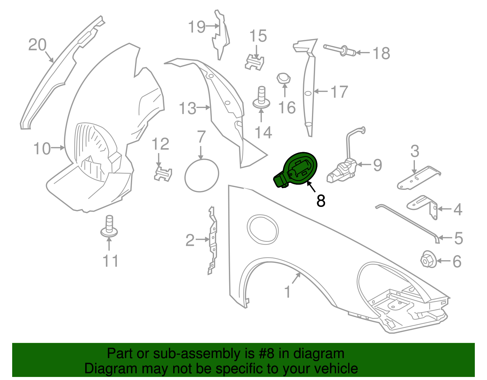 Filler Pocket - Porsche (991-504-142-03)