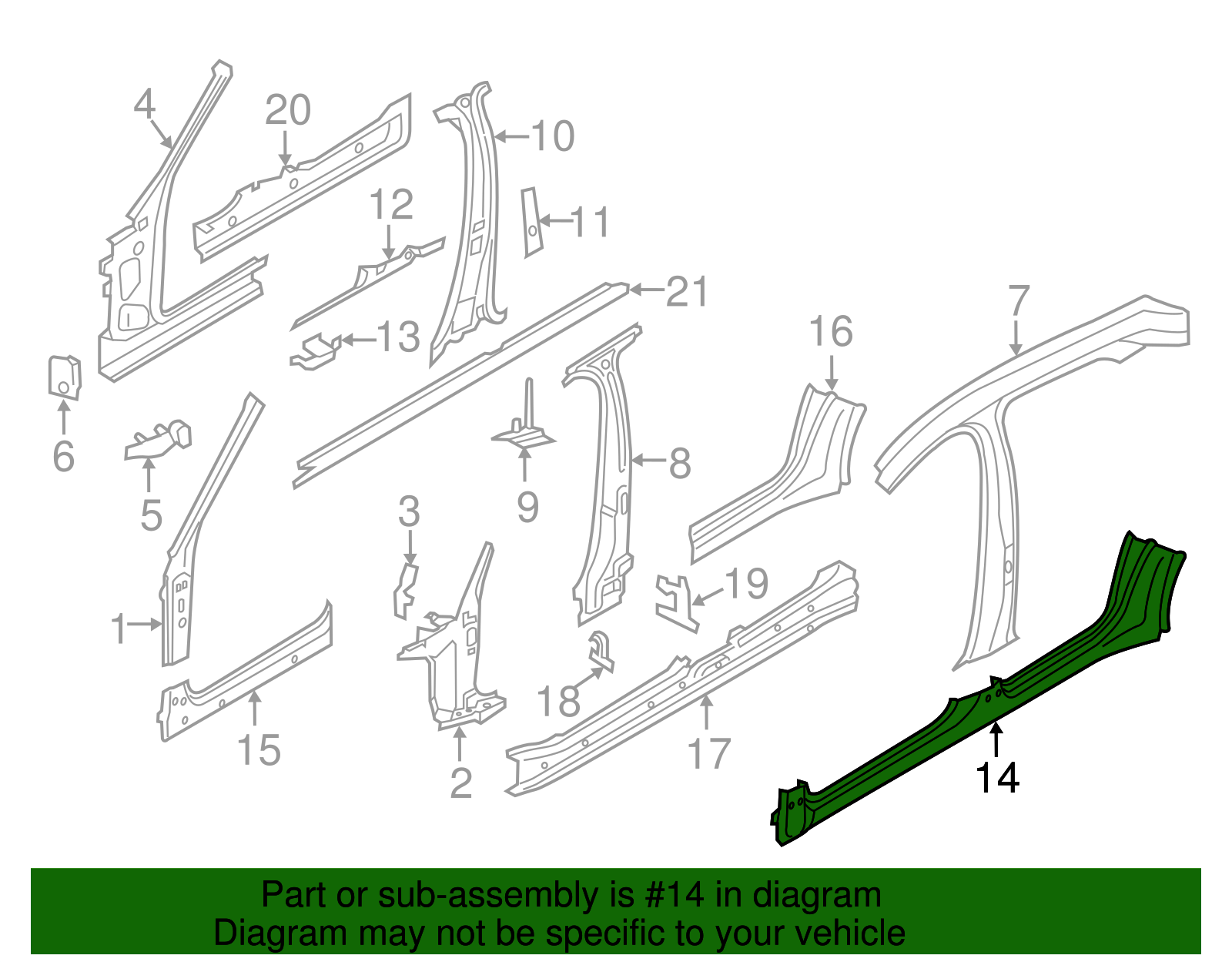 Outer Rocker Panel - Porsche (971-809-030-AY-GRV)