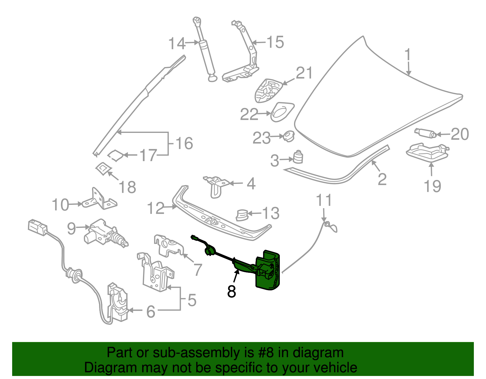 Trunk Lock Actuator Motor - Porsche (997-511-117-00)