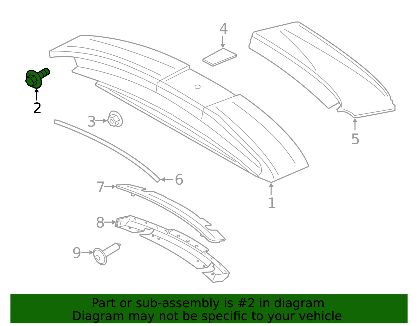 Spoiler Assembly Mount Bolt - Porsche (N-103-210-03)