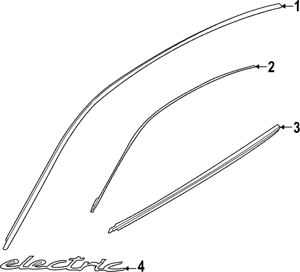 Upper Molding - Porsche (9J1-853-261-03C)