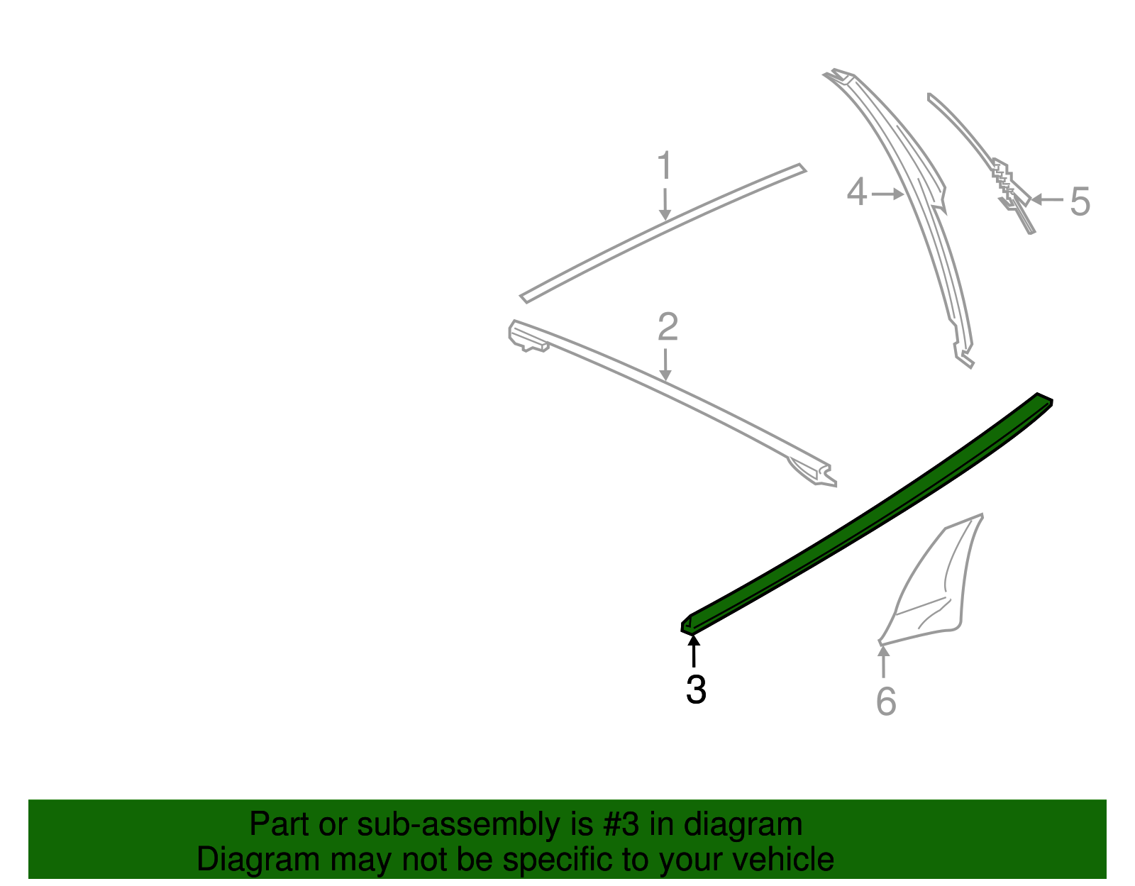 Belt Molding - Porsche (971-839-476-V09)