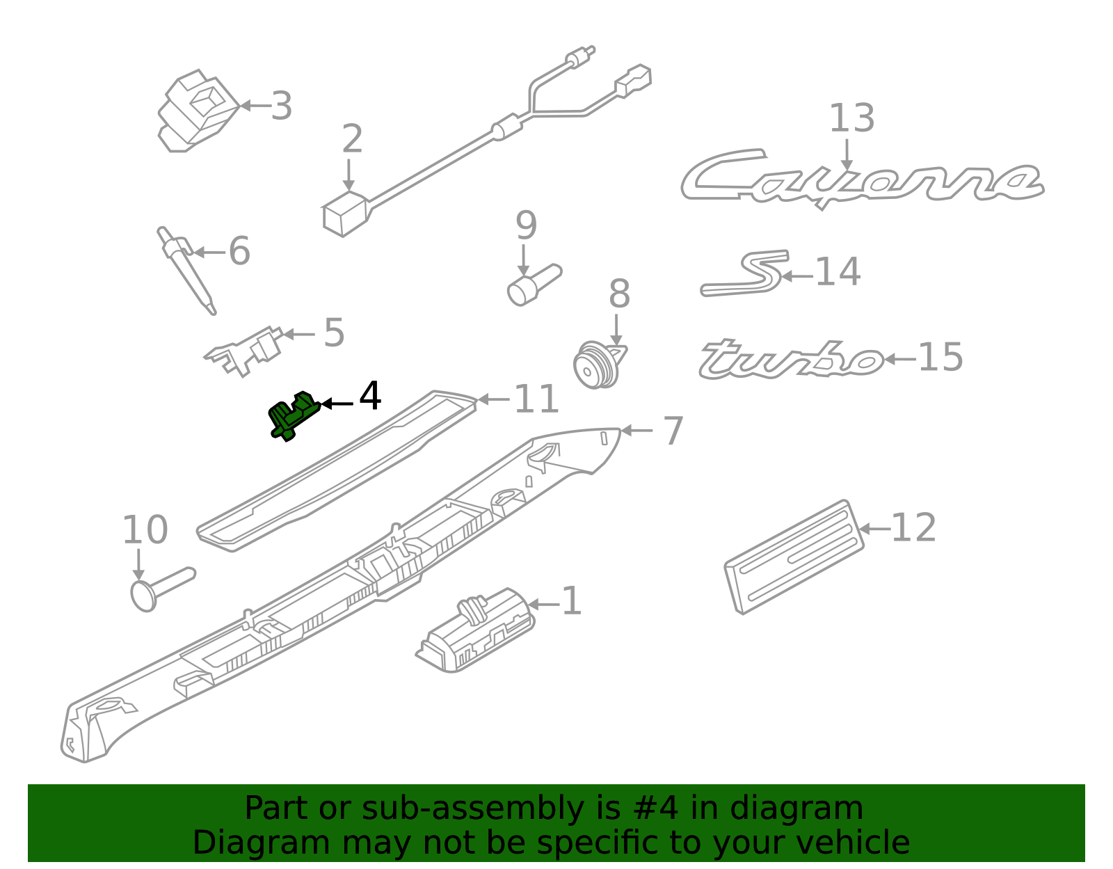 Rear Camera Support - Porsche (9Y3-827-199)
