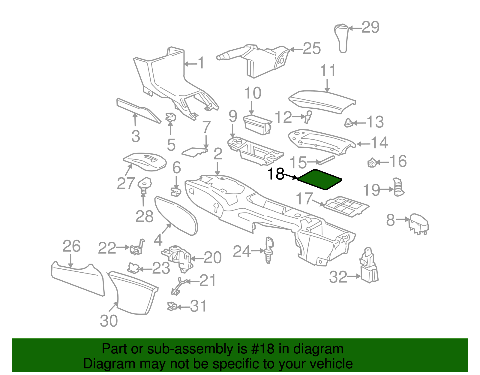 Shelf Insert - Porsche (996-552-665-00)