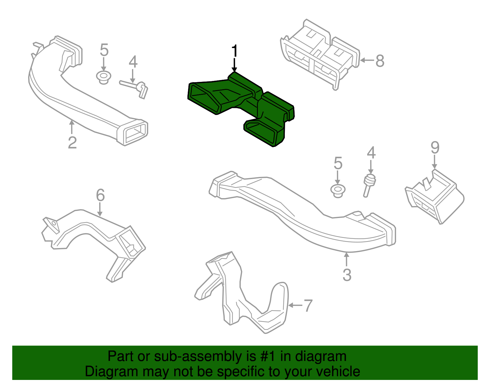 Center Duct - Porsche (991-572-769-01)