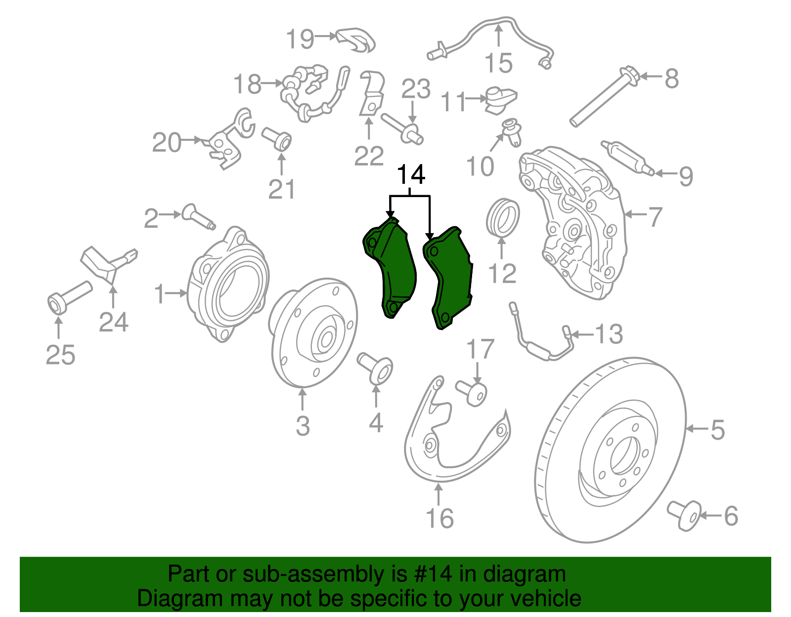 1 Set Of Brake Pads - Porsche (95B-698-151-AM)
