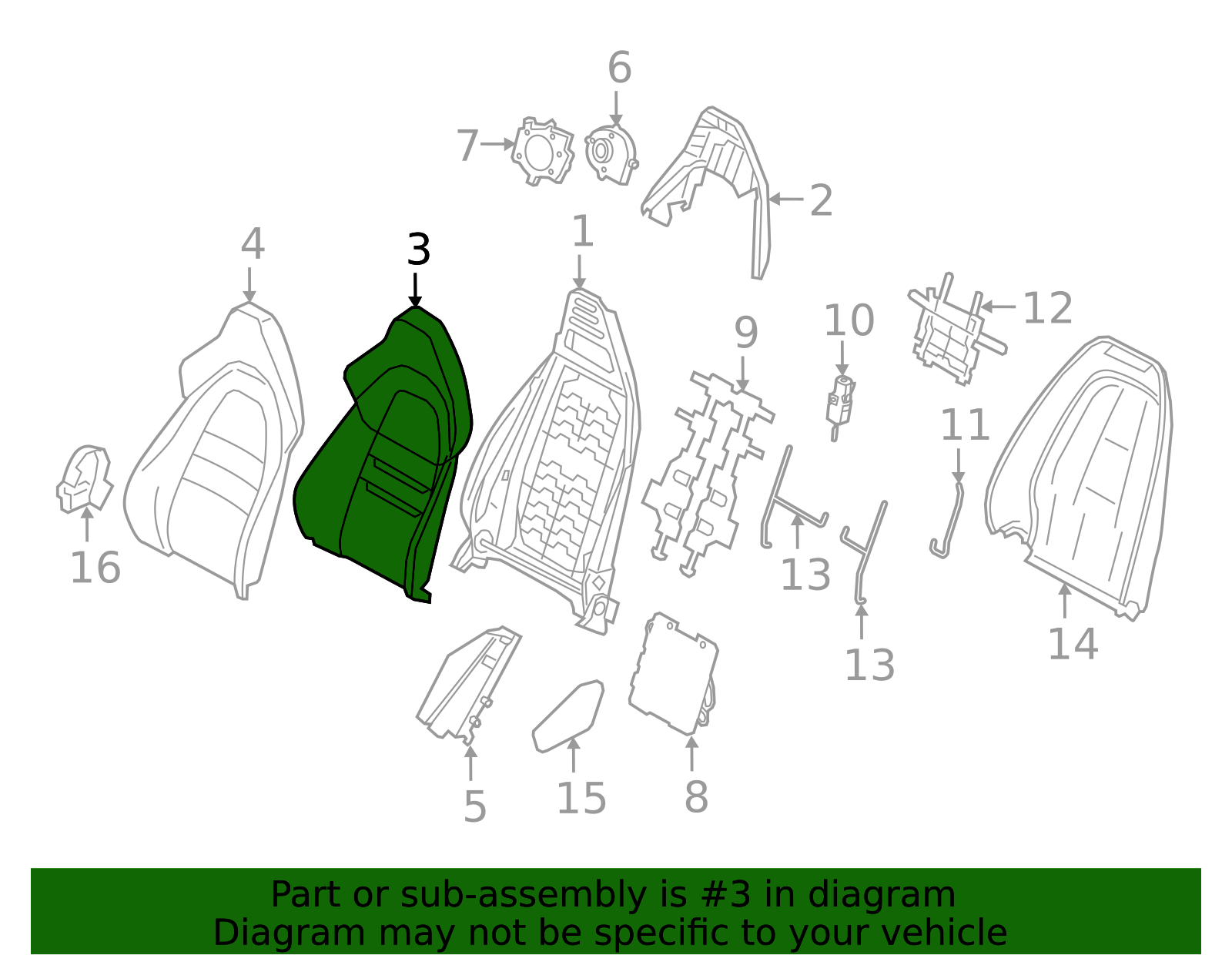 Seat Back Pad - Porsche (971-881-551-N)