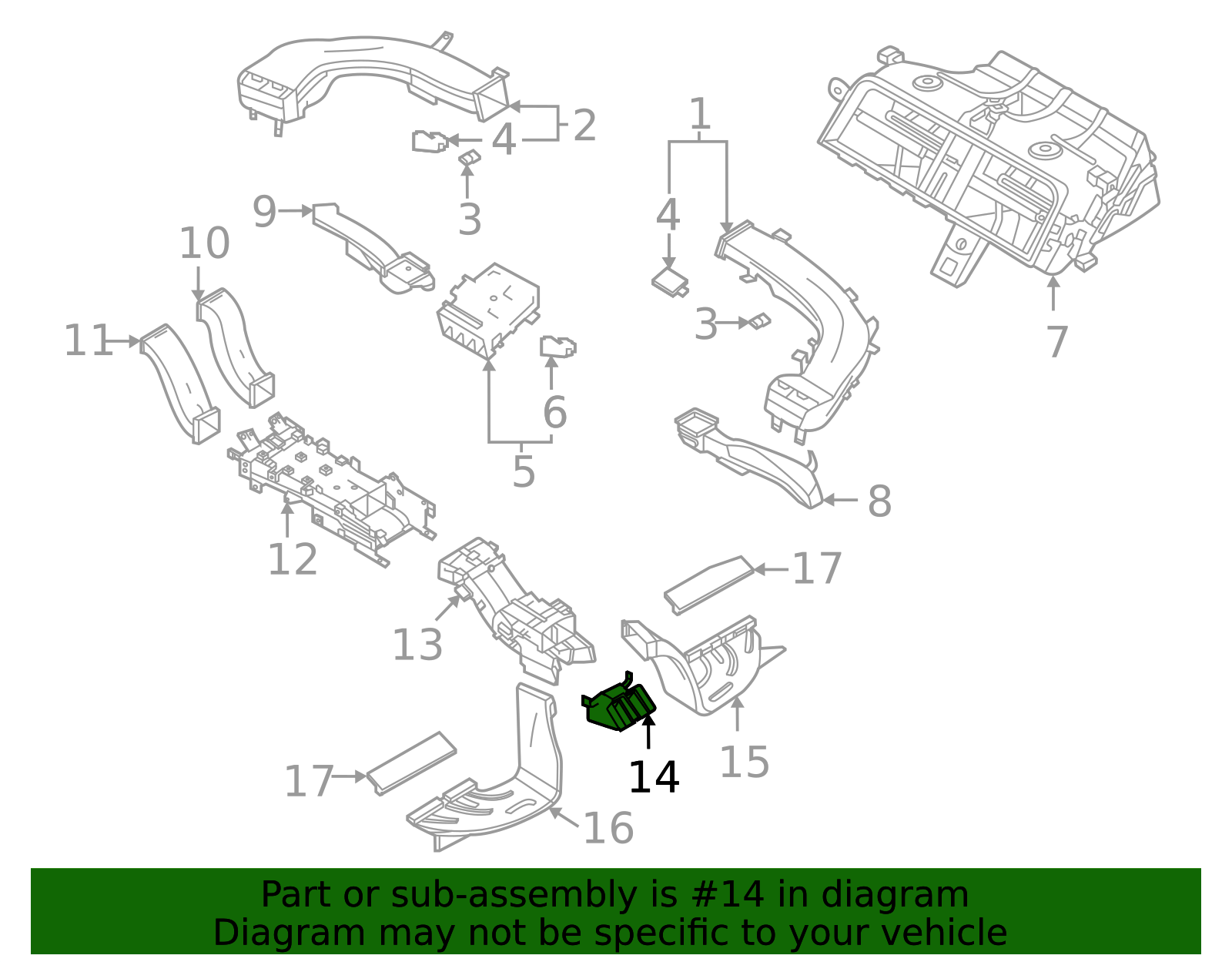 Center Outlet - Porsche (9J1-820-219)