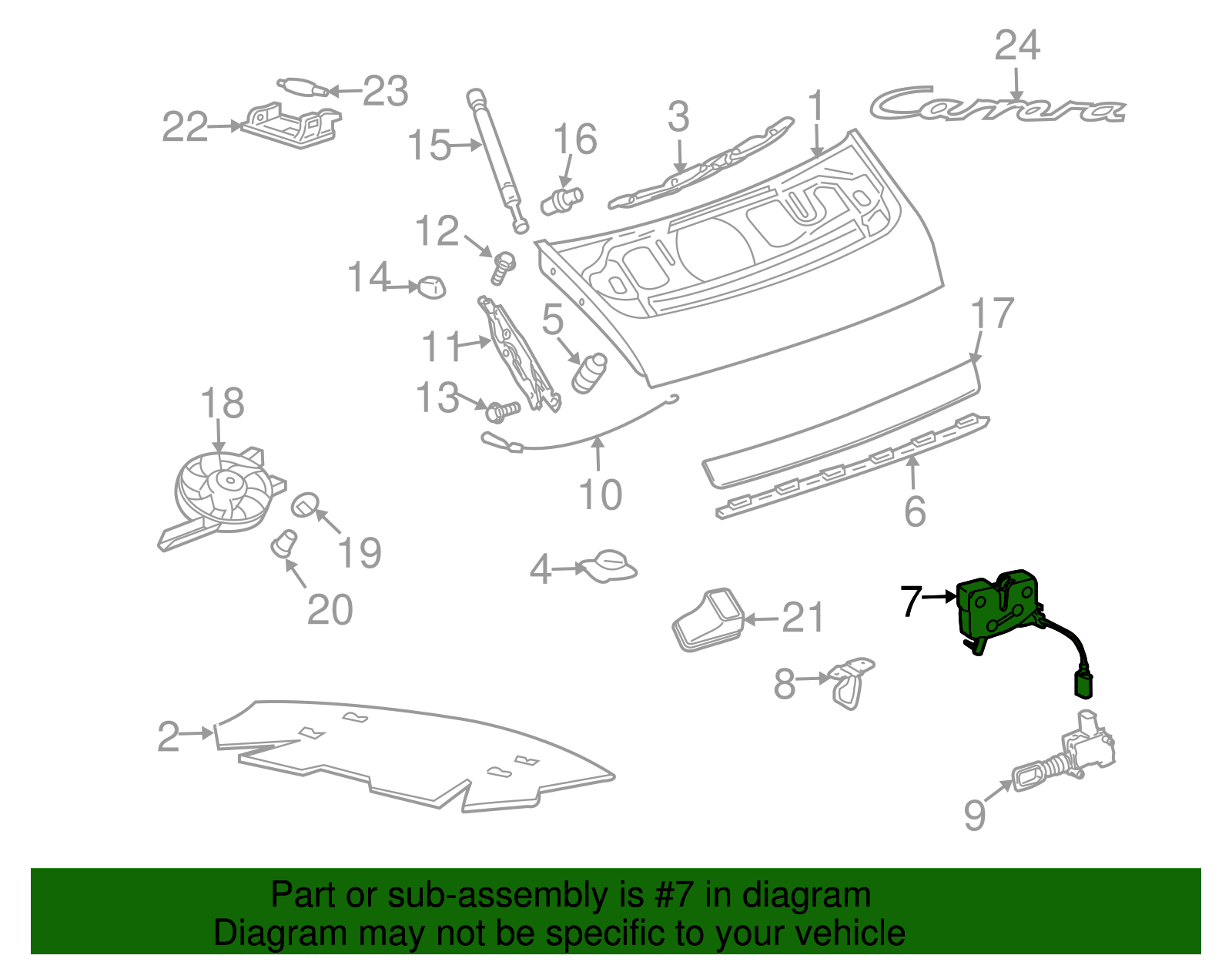 Deck Lid Latch - Porsche (997-512-053-01)