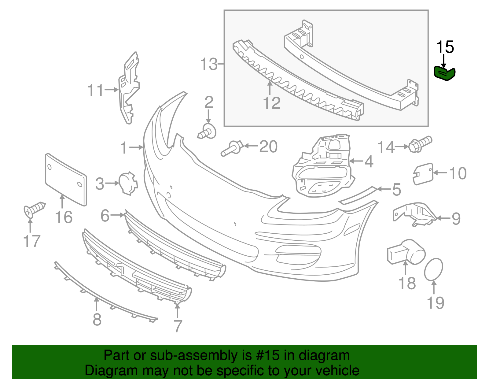 Bumper Cover Retainer - Porsche (970-505-719-00)