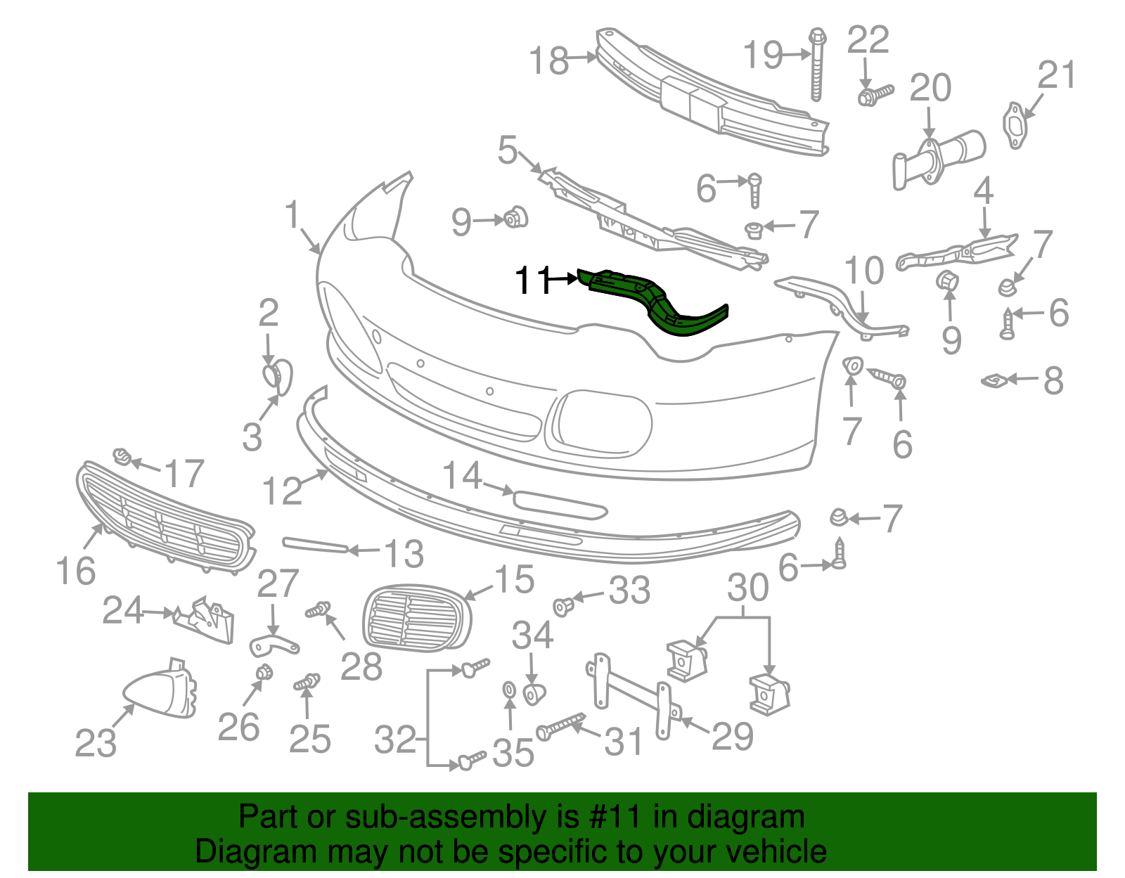 Trim Molding Bracket - Porsche (996-505-539-03)