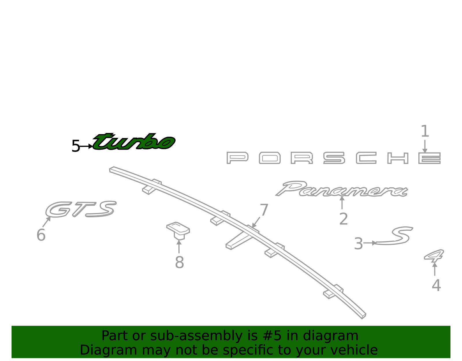 Nameplate - Porsche (971-853-675-G)