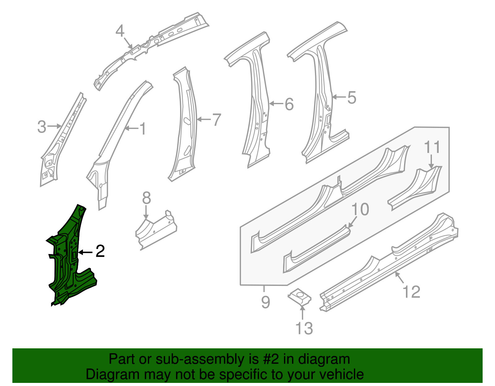 Hinge Pillar - Porsche (970-502-135-03-GRV)