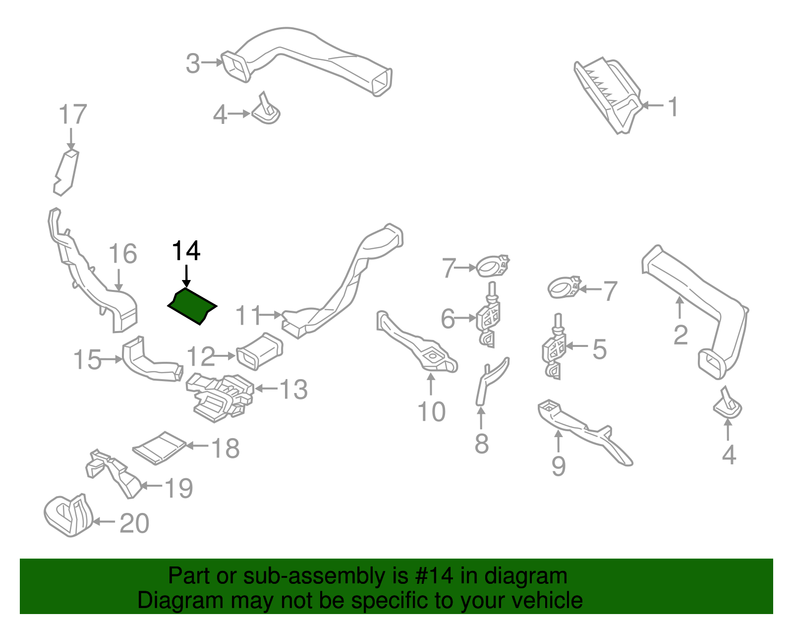 Air Vent - Porsche (9A7-819-923-00)