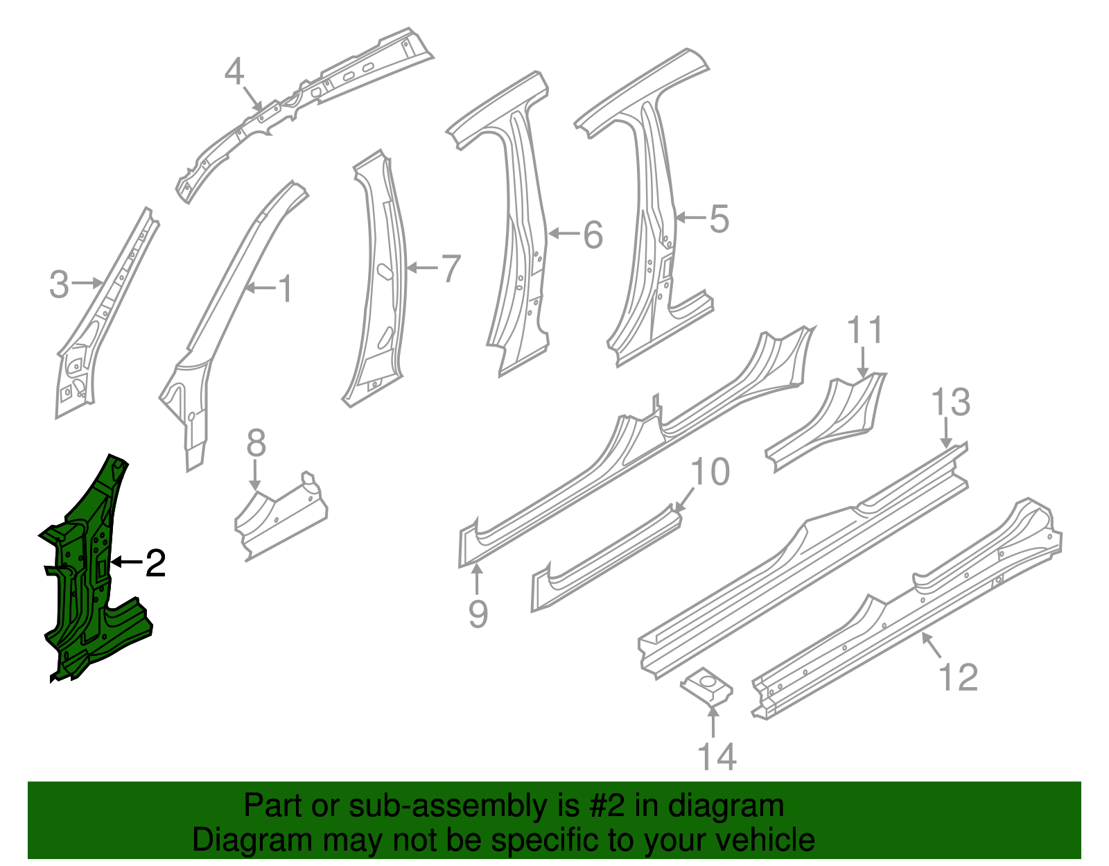 Hinge Pillar - Porsche (970-502-136-04-GRV)