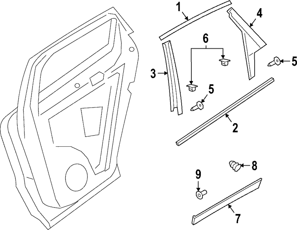 Belt Molding - Porsche (9Y0-839-475-J-041)