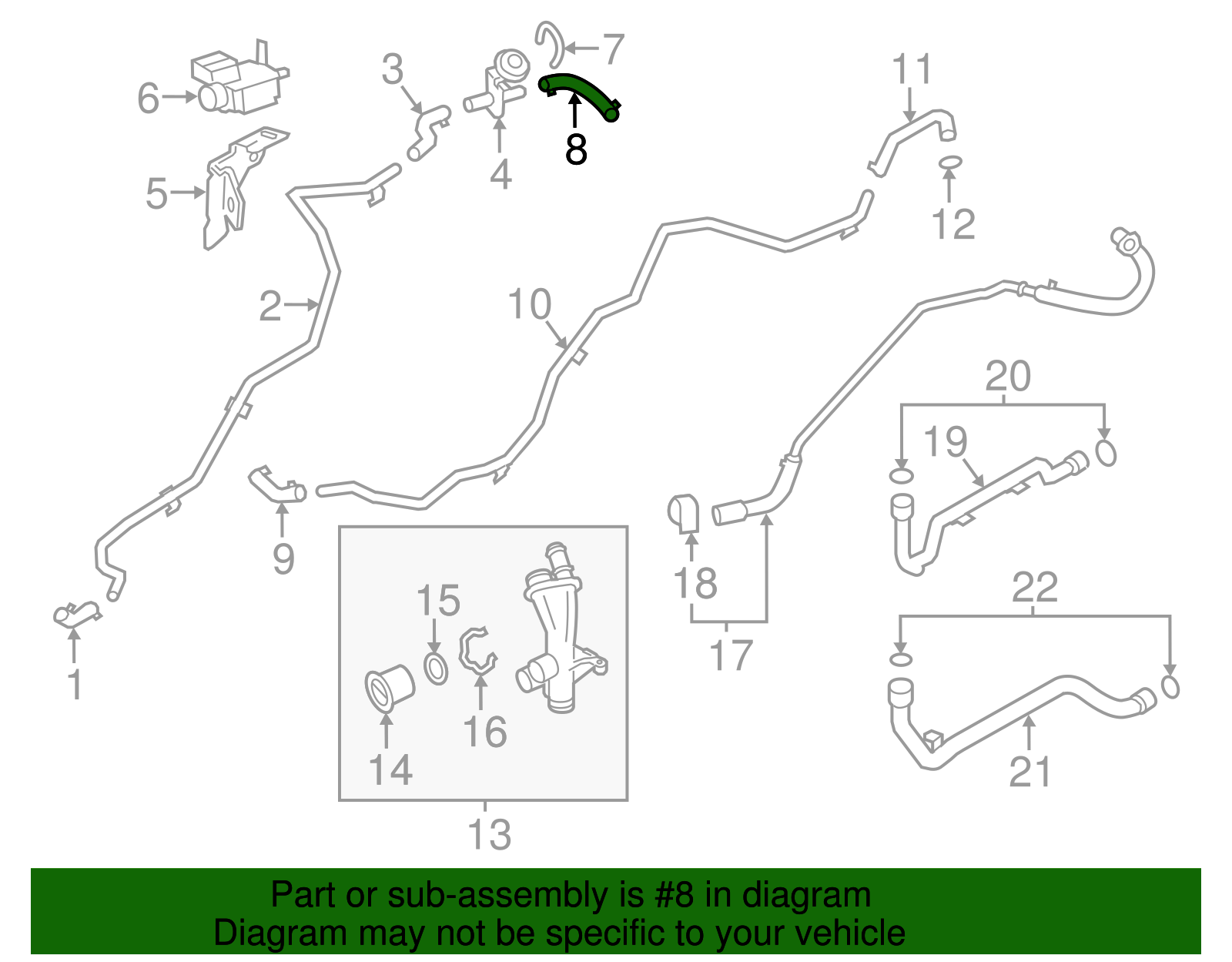 Coolant Hose - Porsche (991-106-813-04)