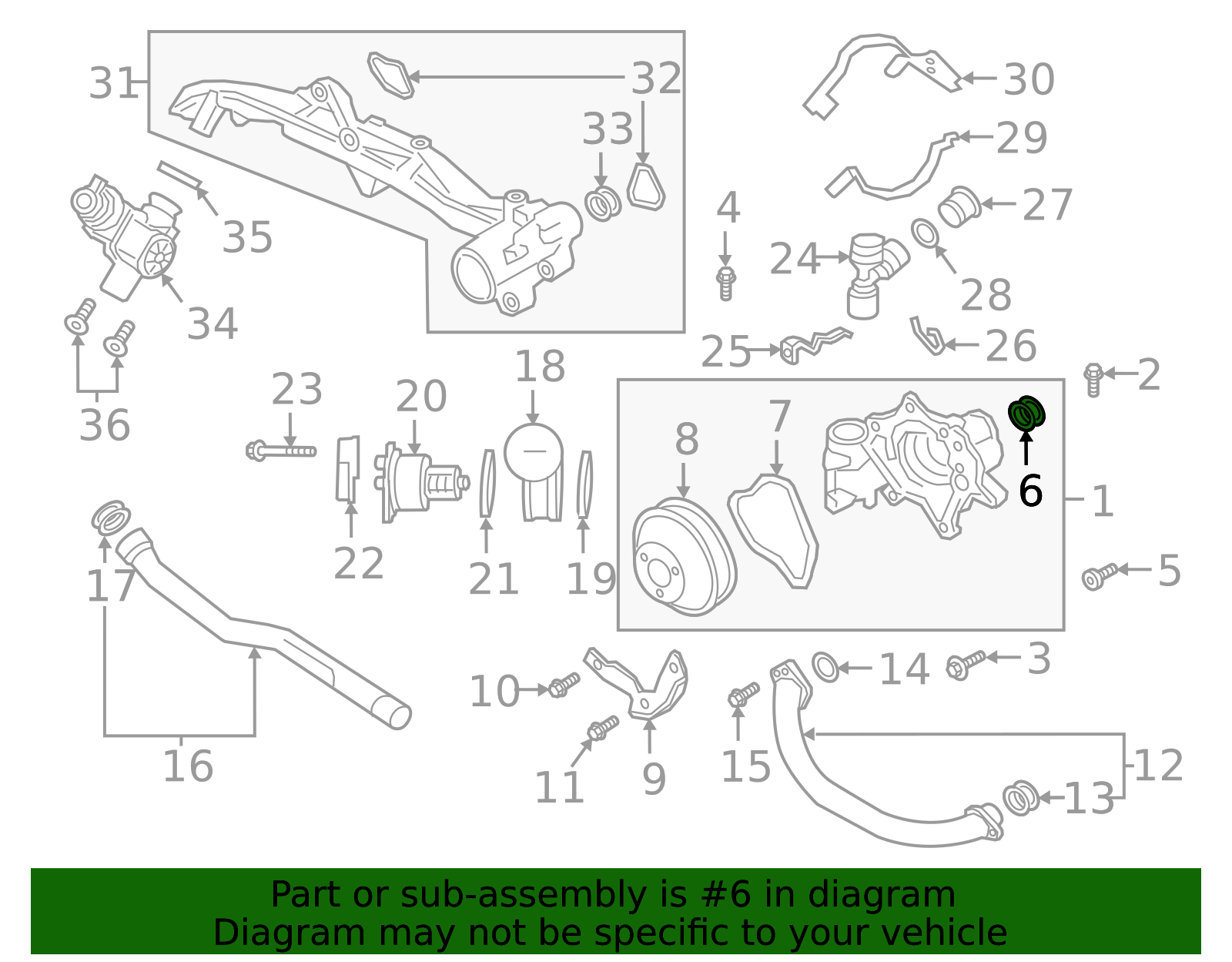 Water Pump Assembly O-Ring - Porsche (9A7-008-274-00)