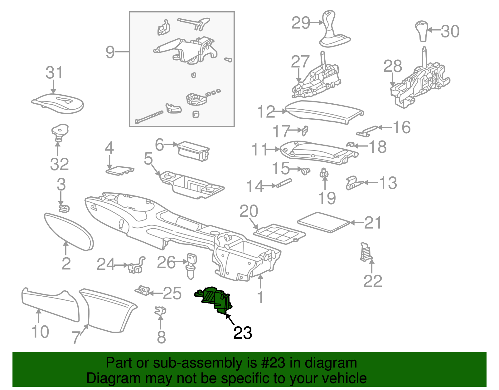 Center Console Latch - Porsche (996-552-097-01-01C)