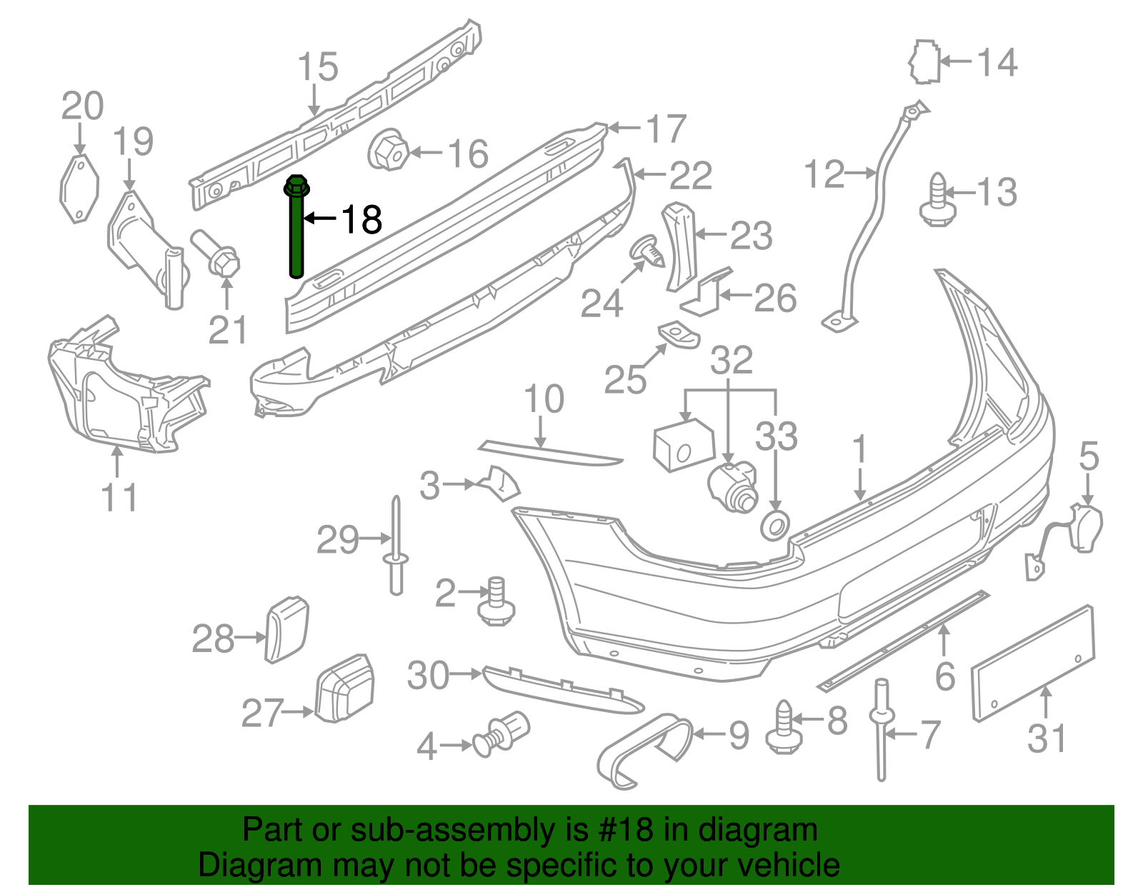 Impact Bar Mount Bolt - Porsche (900-378-088-01)