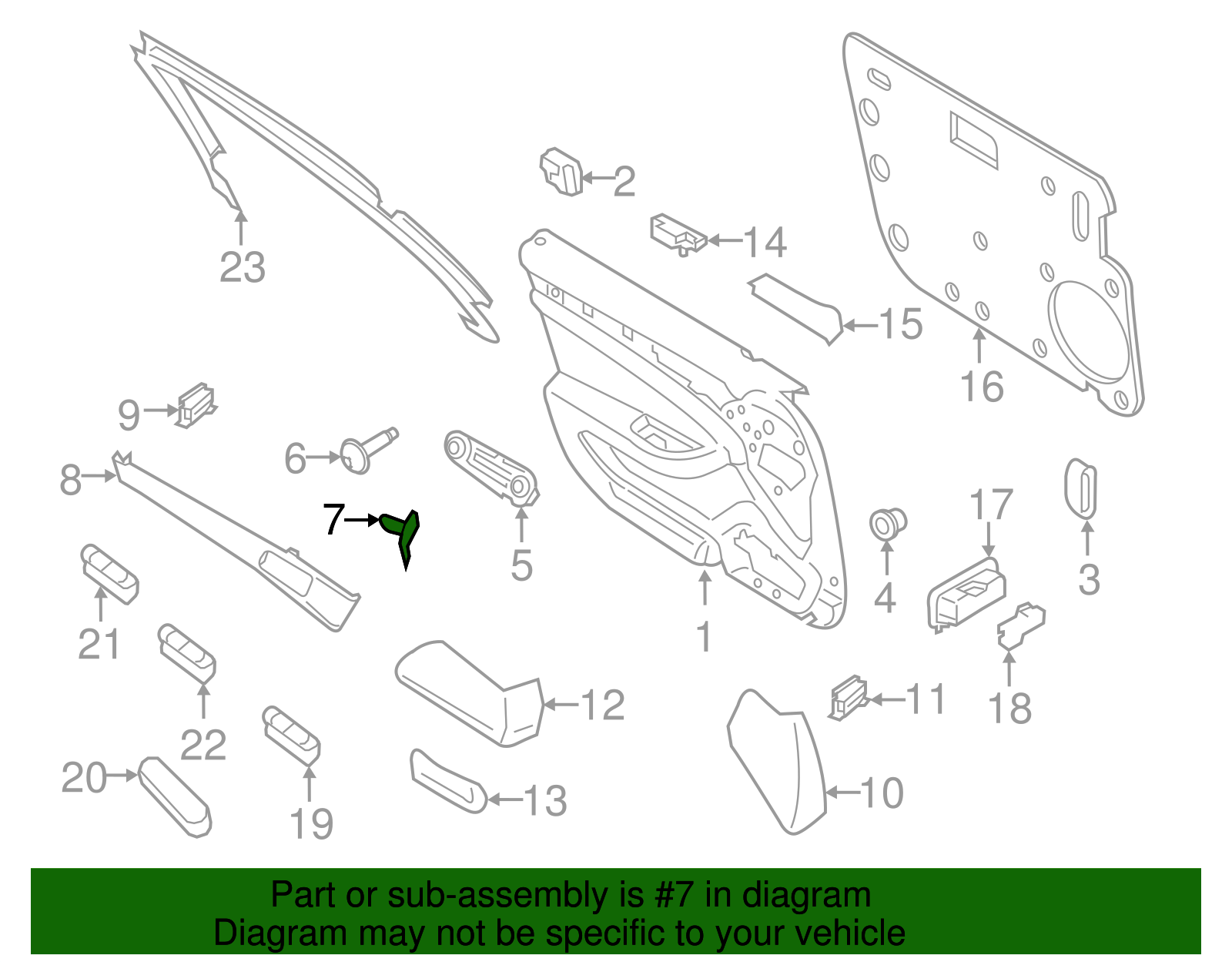 Handle, Inside Cap - Porsche (971-837-307-6N3)