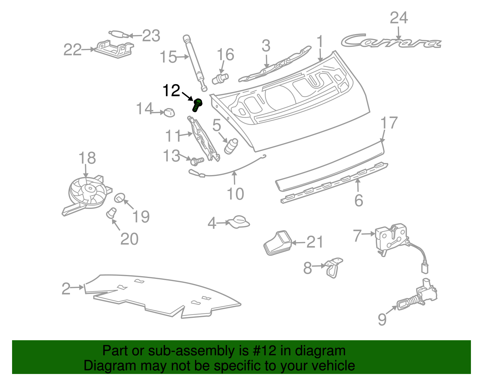 Hinge Bolt - Porsche (900-075-466-01)