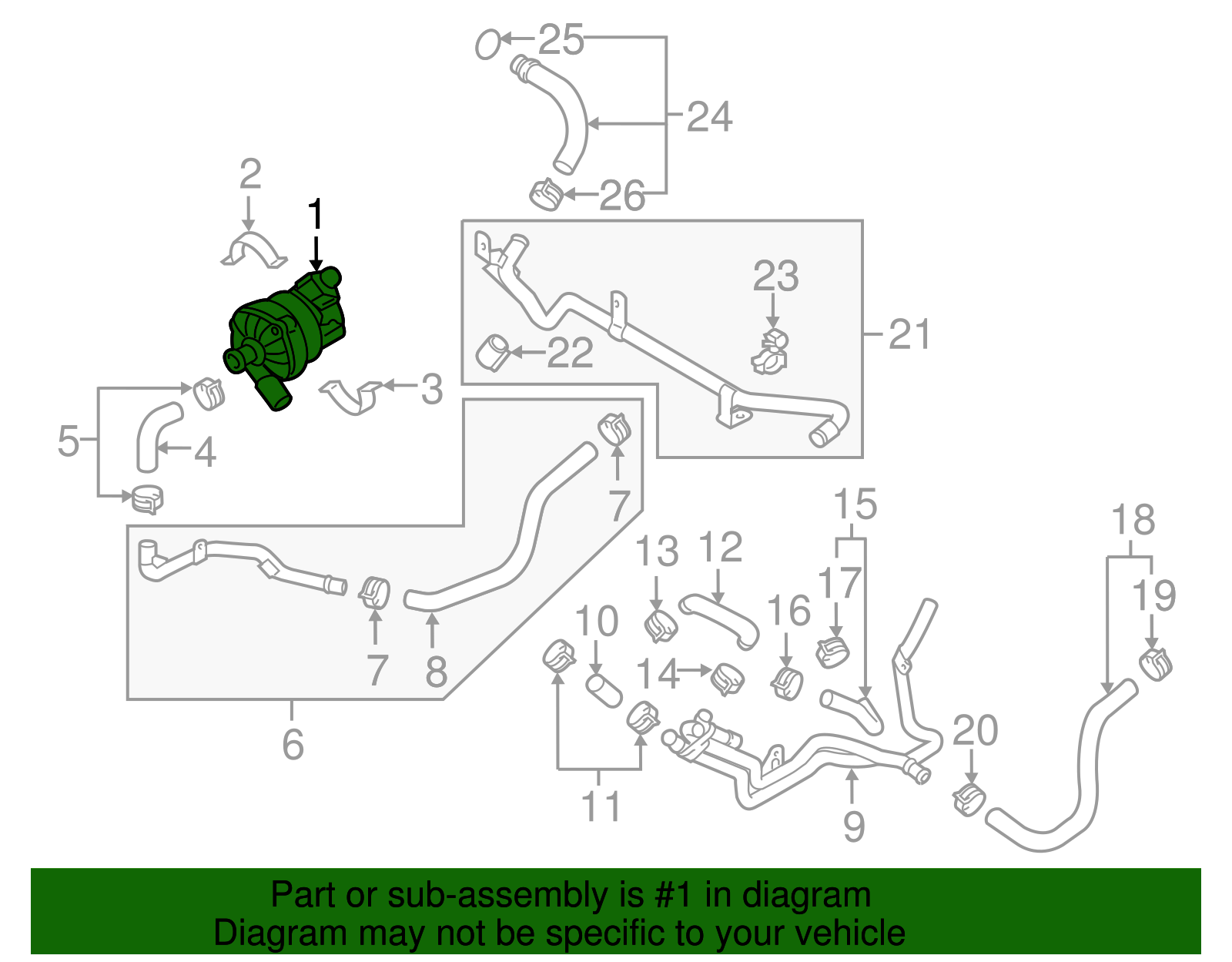 Engine Auxiliary Water Pump - Porsche (955-106-561-10)
