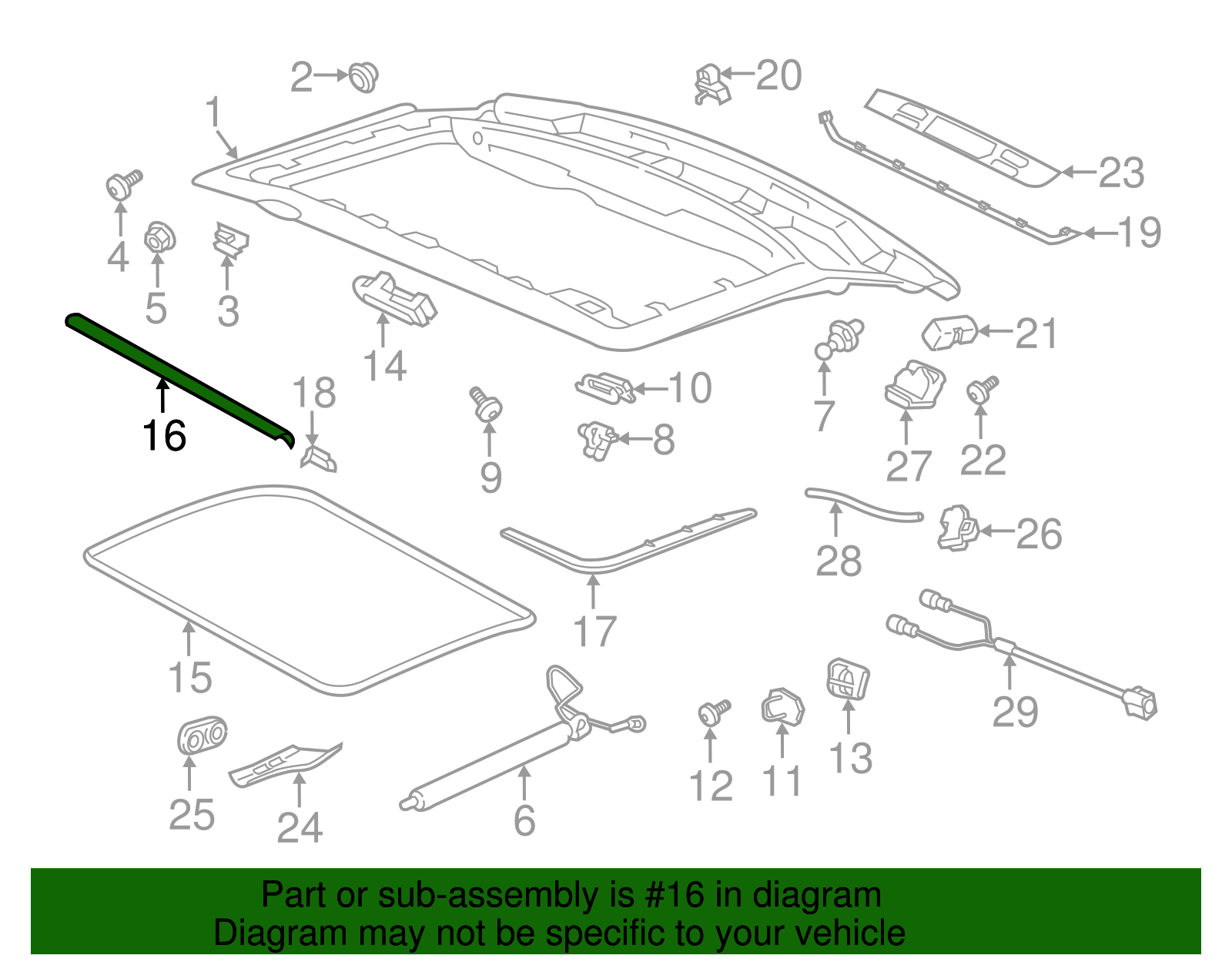Upper Weather-Strip - Porsche (971-827-594)